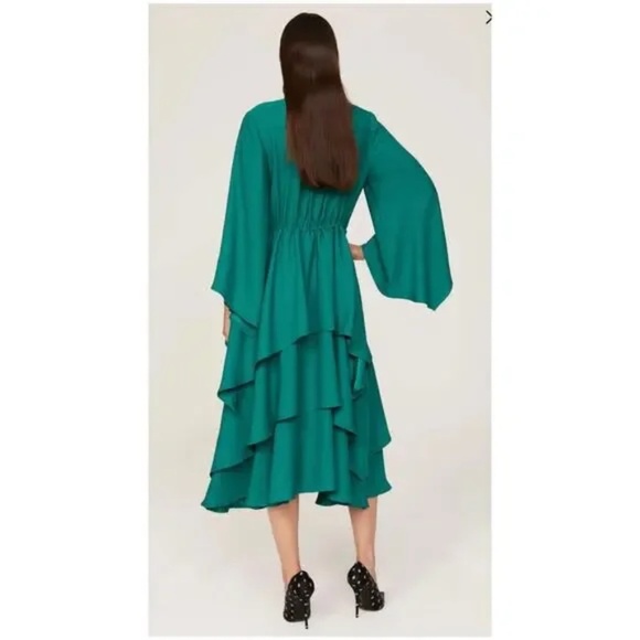 Osman Yousefzada X RTR Bow Front Ruffle Dress Size 10 - Picture 6 of 12